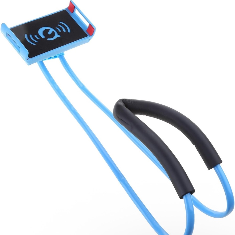 Flexible Phone Holder in Blue. Neck phone holder - Picture 2 of 2
